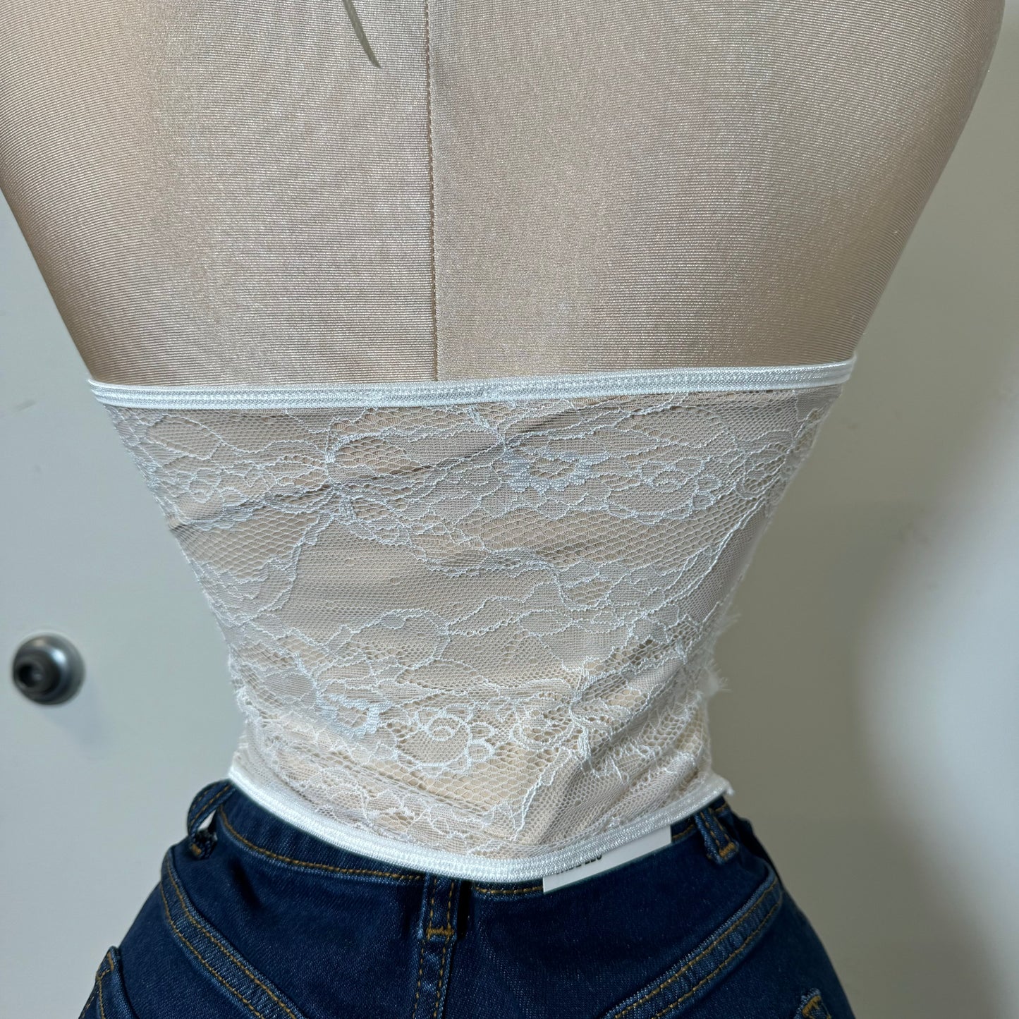 Lace Corset Top-White