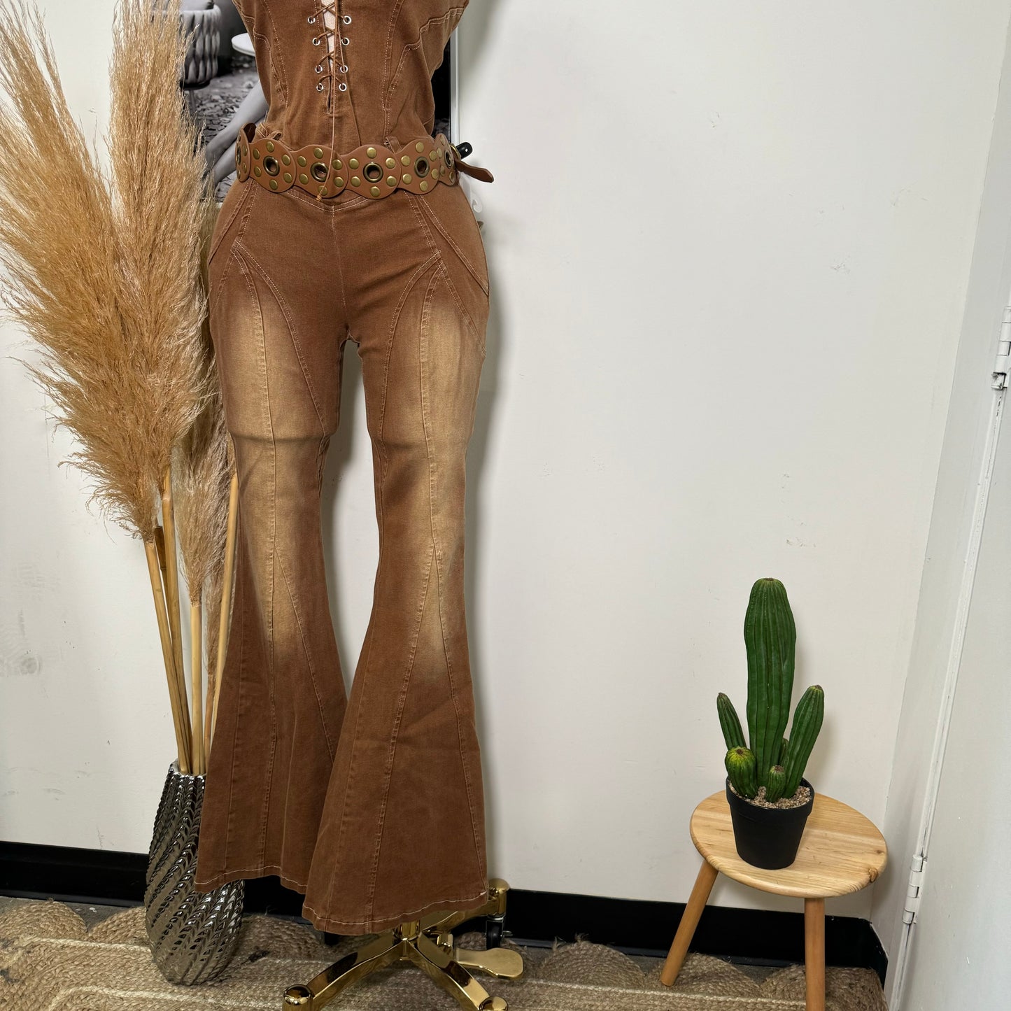 Sexy Jumpsuit-Brown