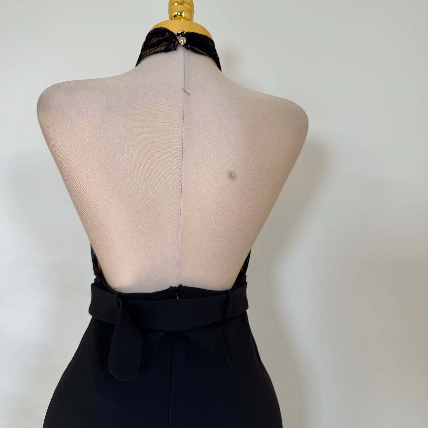 LACE & STRETCH WOVEN JUMPSUIT