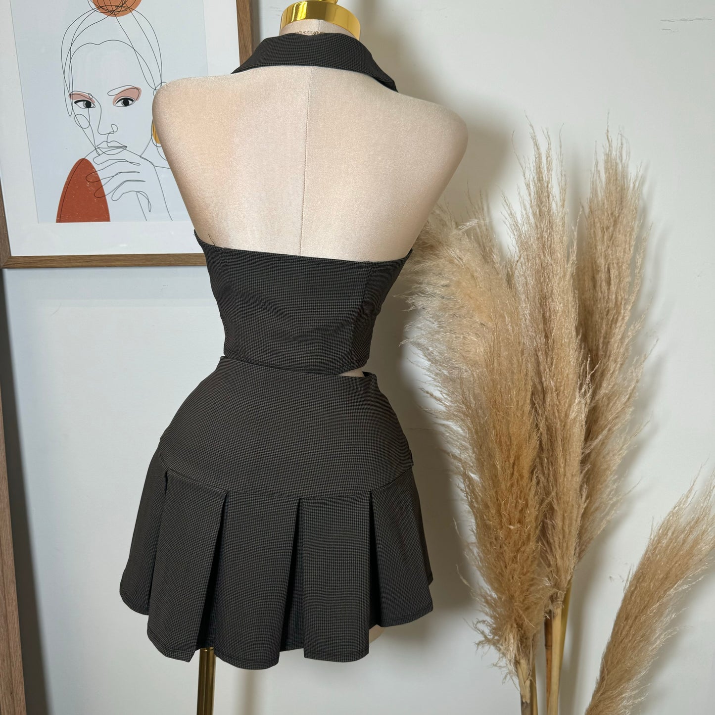 Revolu Skirt Set-Brown