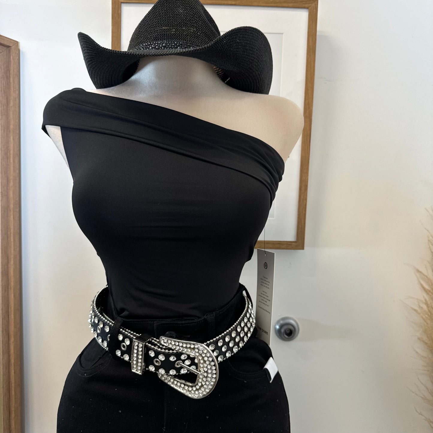 Ravish Double Layered off the Shoulder Top-Black