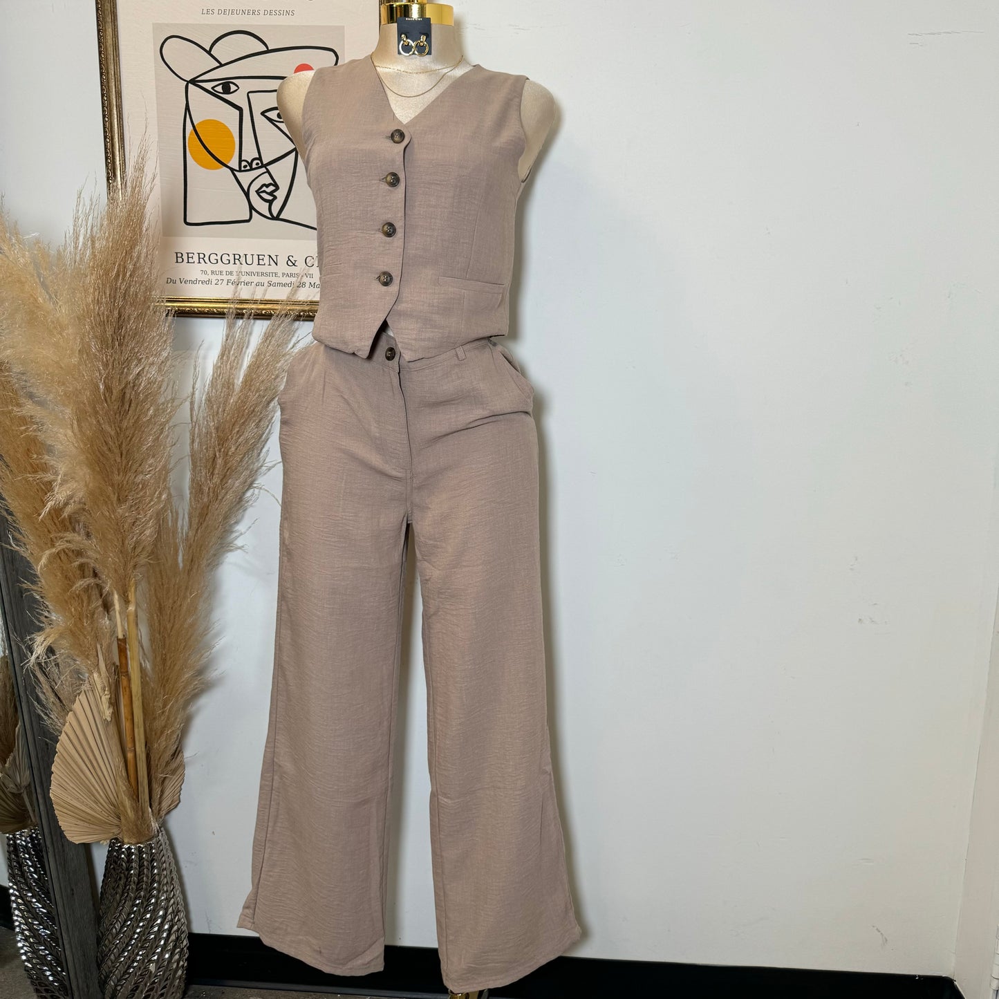 Frescura Pant Set-Brown