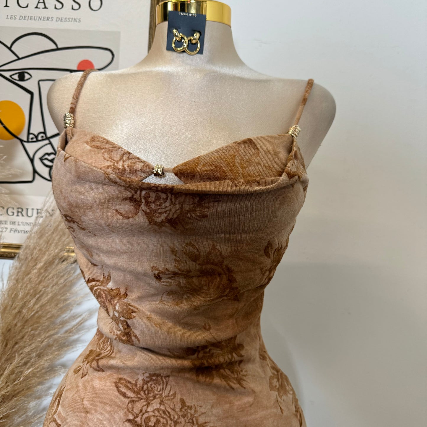 Karmika Dress-Brown