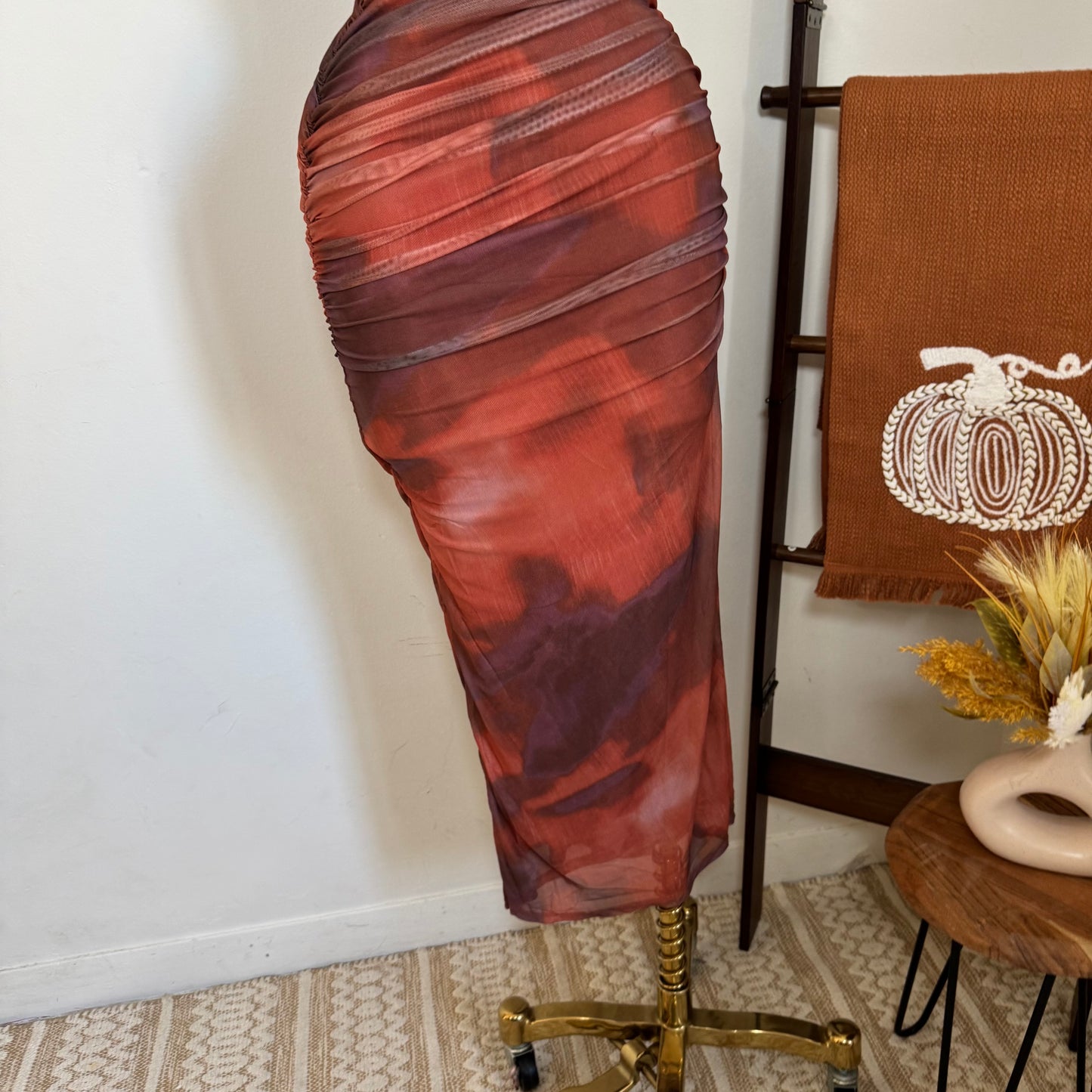 Luxi Dress-Rust
