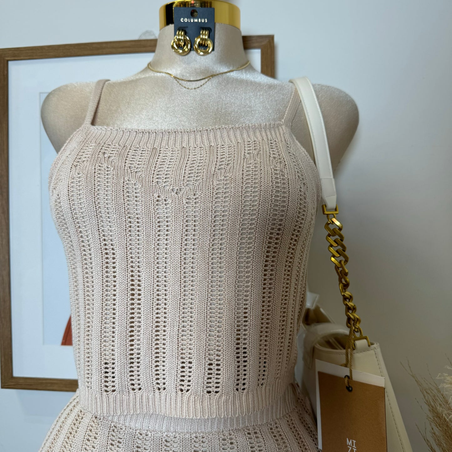 Vacation Skirt Set-Beige