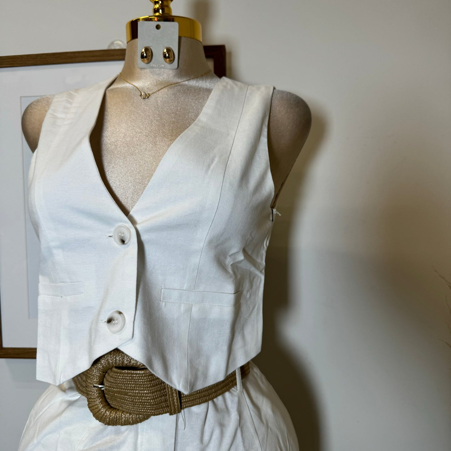 Verano Pant Two Piece Set-White