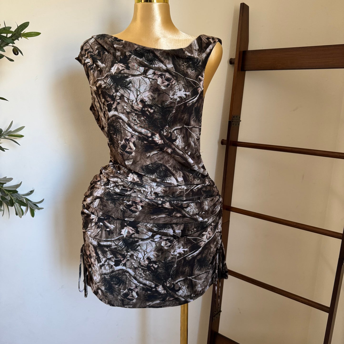 Camo Asymmetrical Dress Plus size -Camo