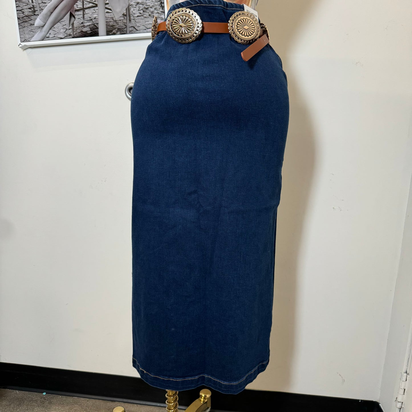 Long Denim High Waisted-Blue
