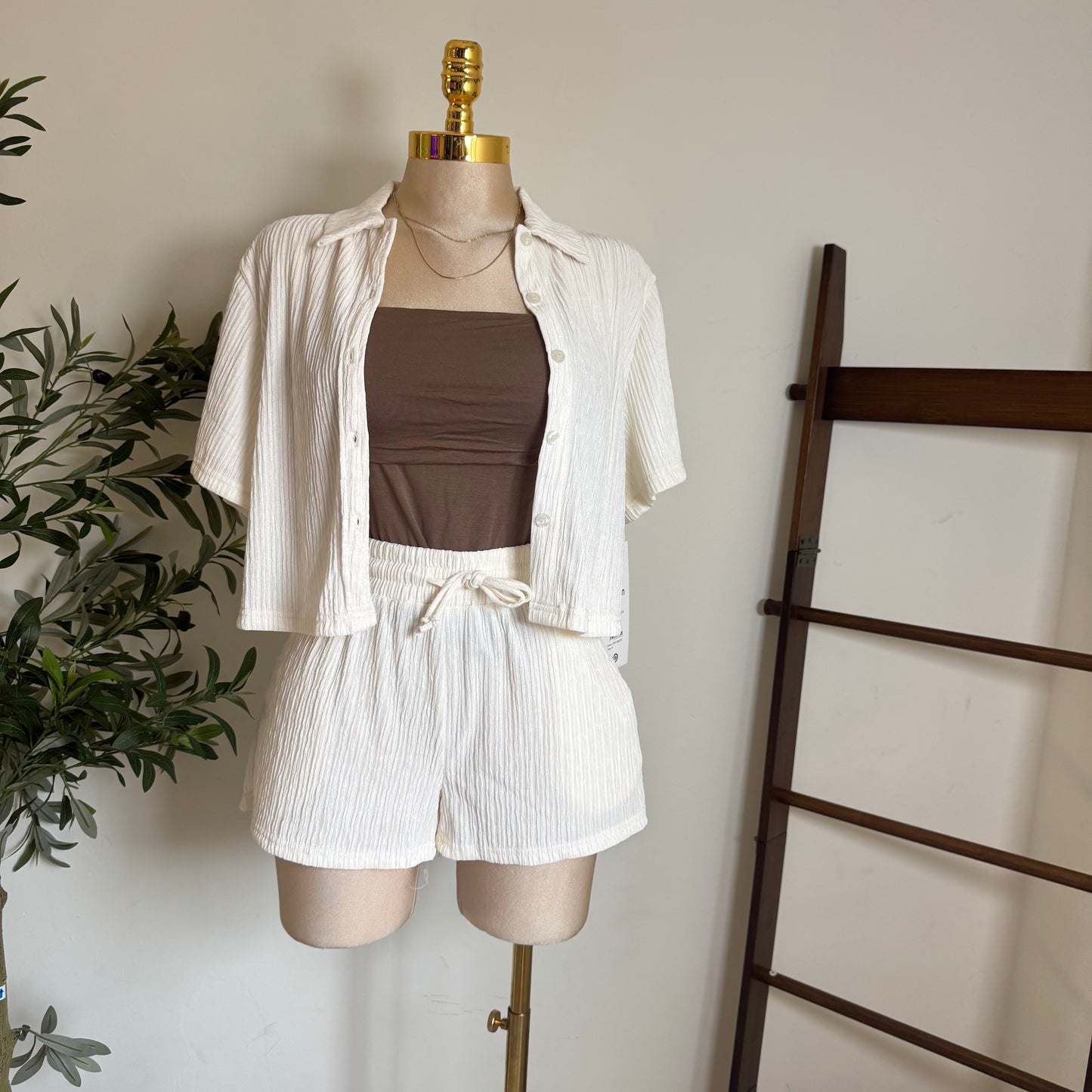 Loxi Short Set-Cream