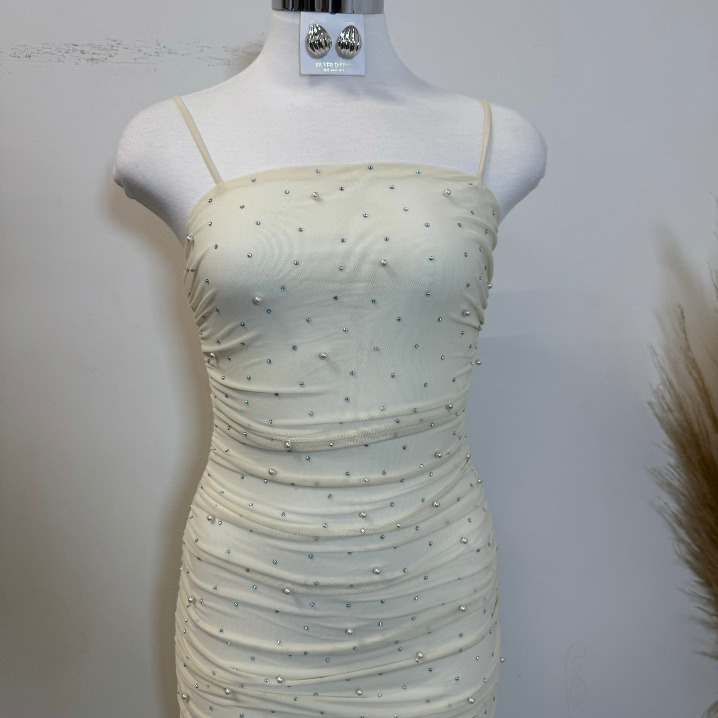 Kaeli Mesh Dress-White