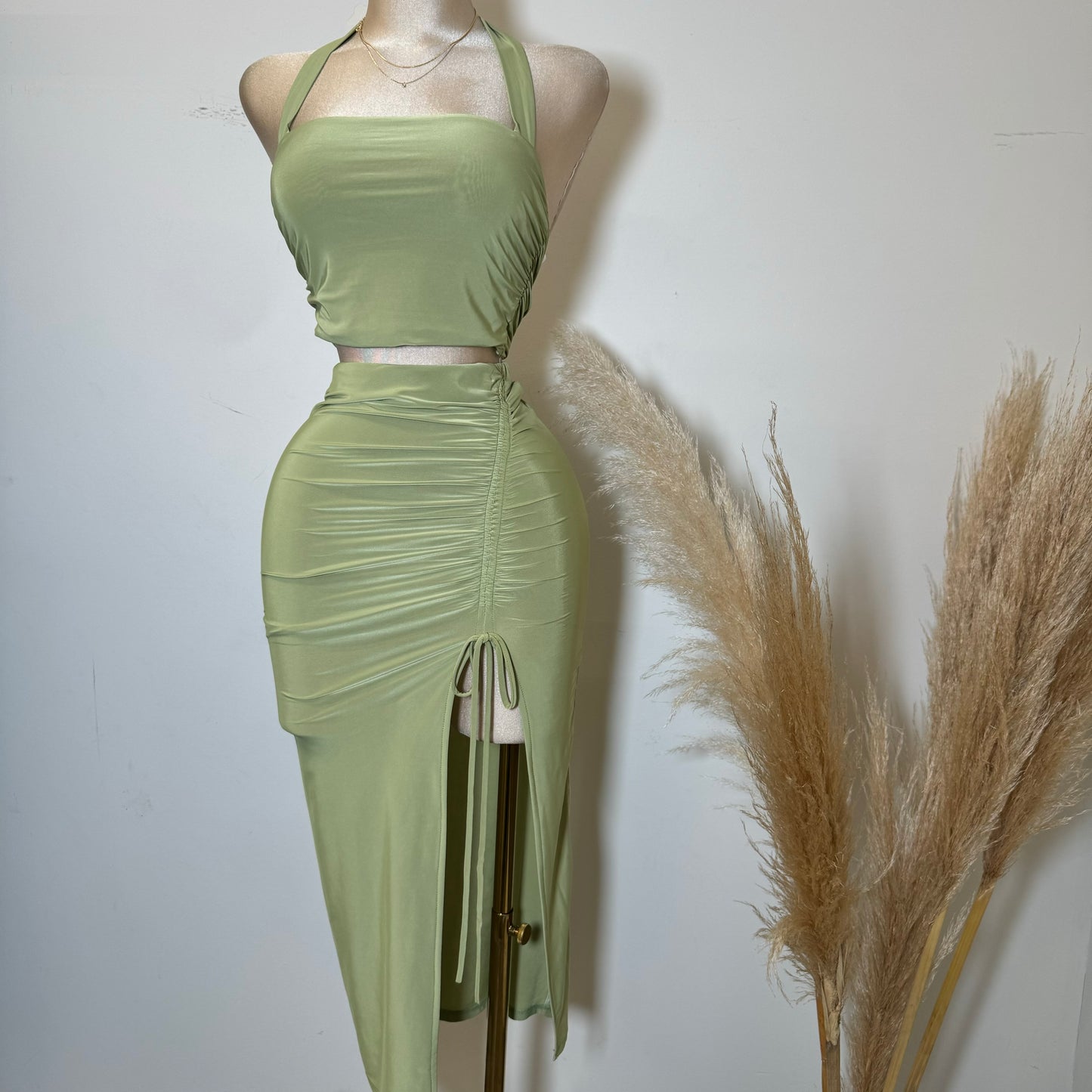 Bambo Skirt Set -Green
