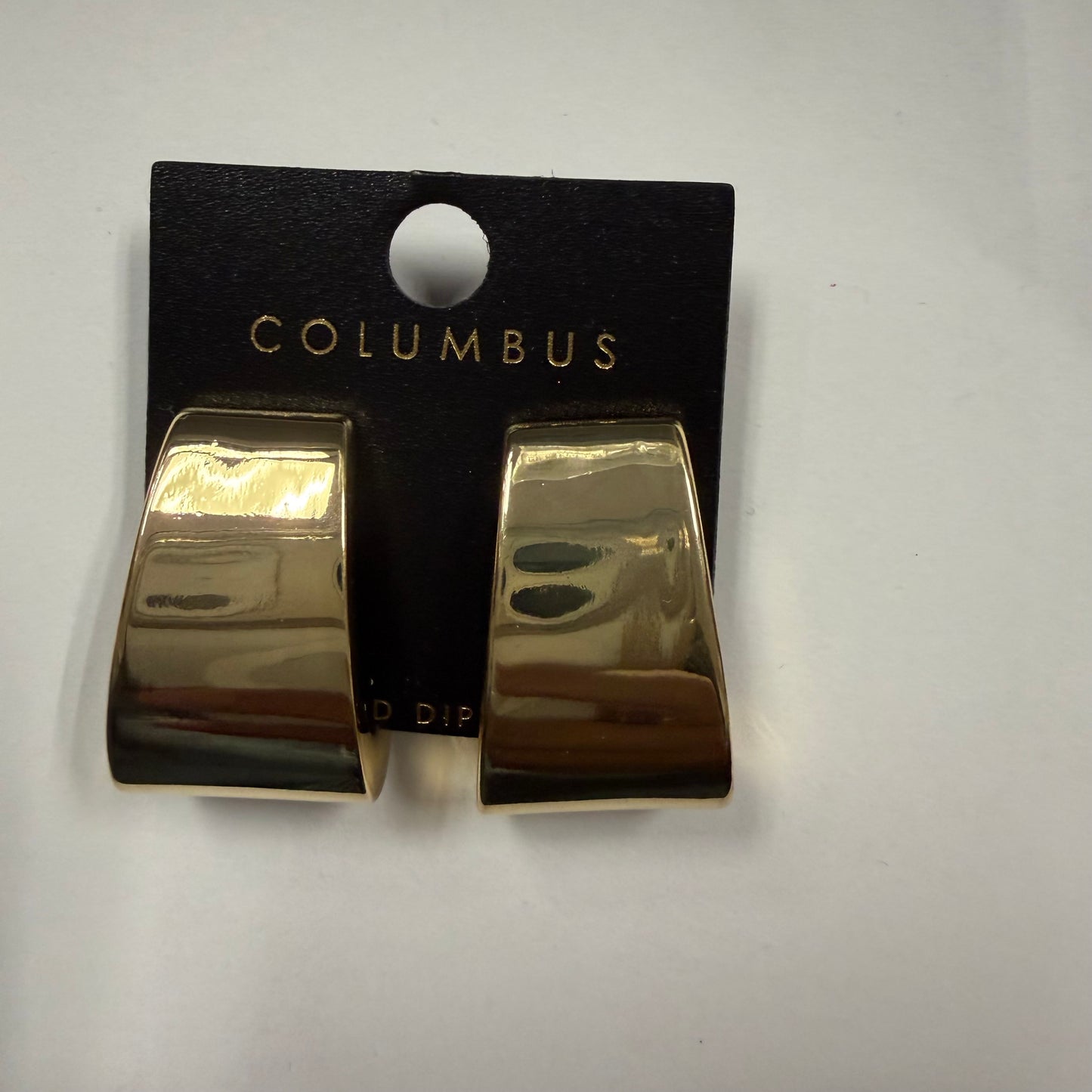 Brass Gold plated earrings-Gold