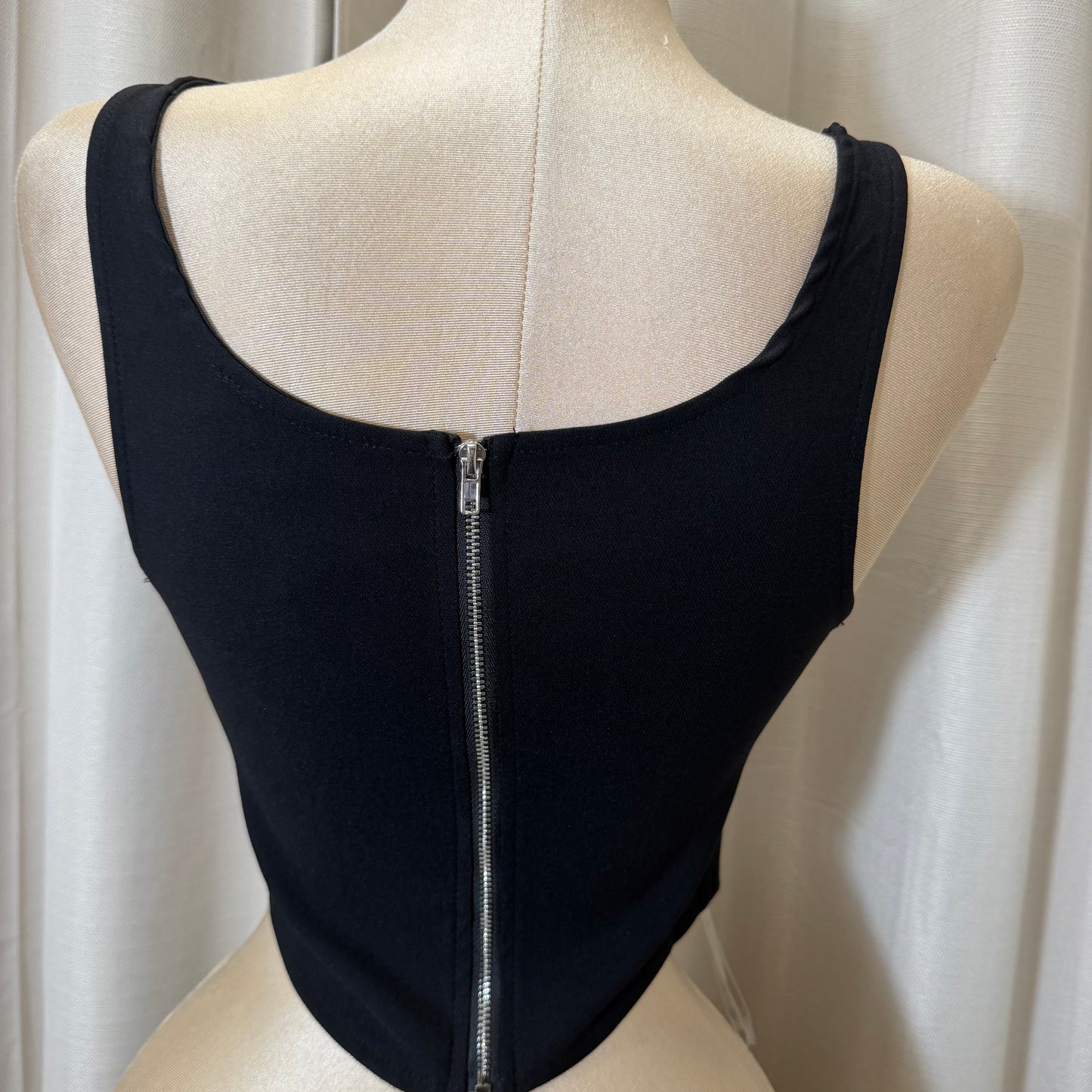 Mexico Stretch Top-Black