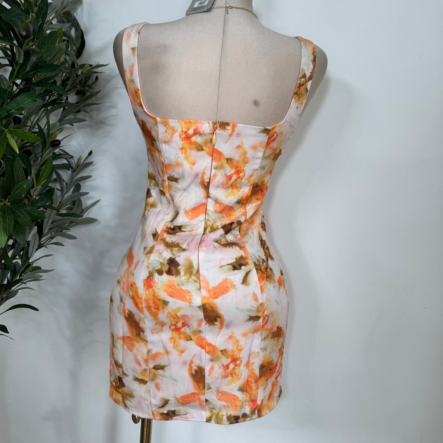 Tropical Dress-Multi Orange