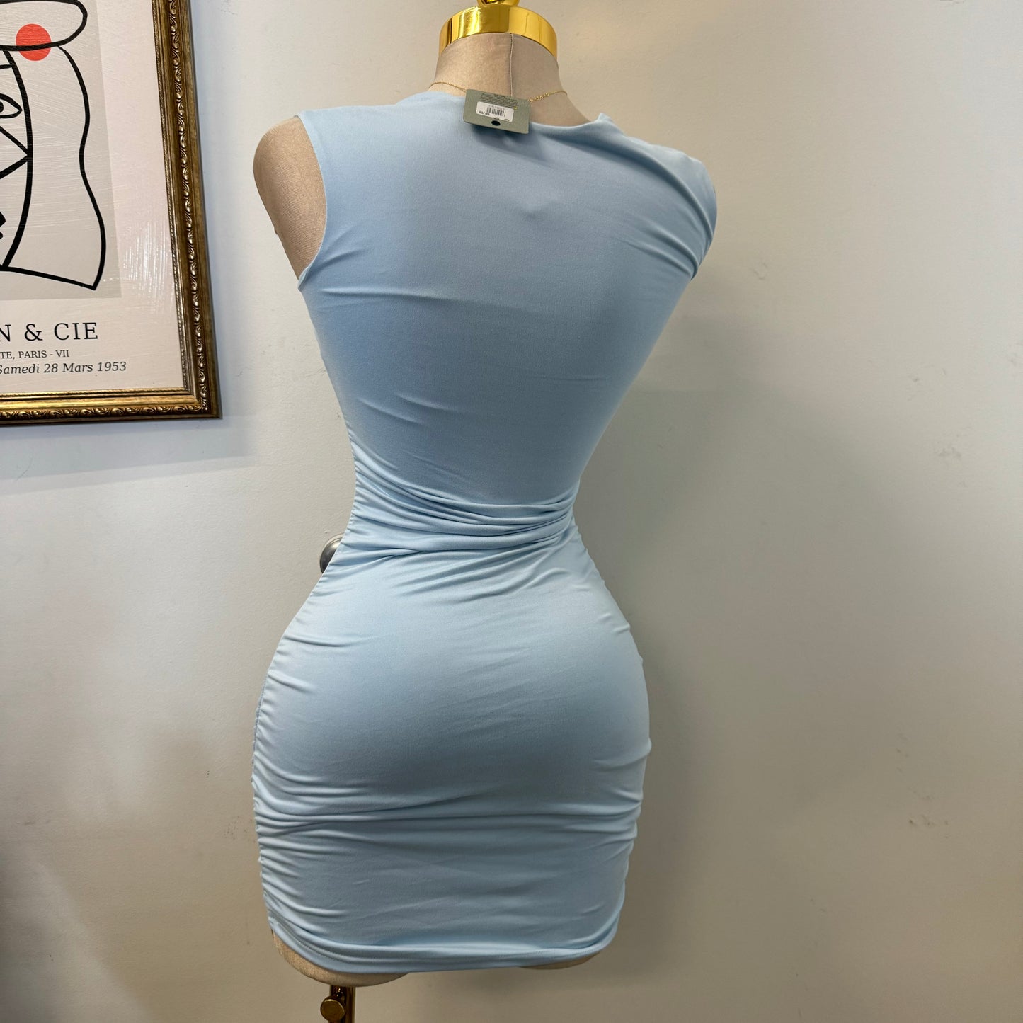 Cindi Double Layered Dress-Blue
