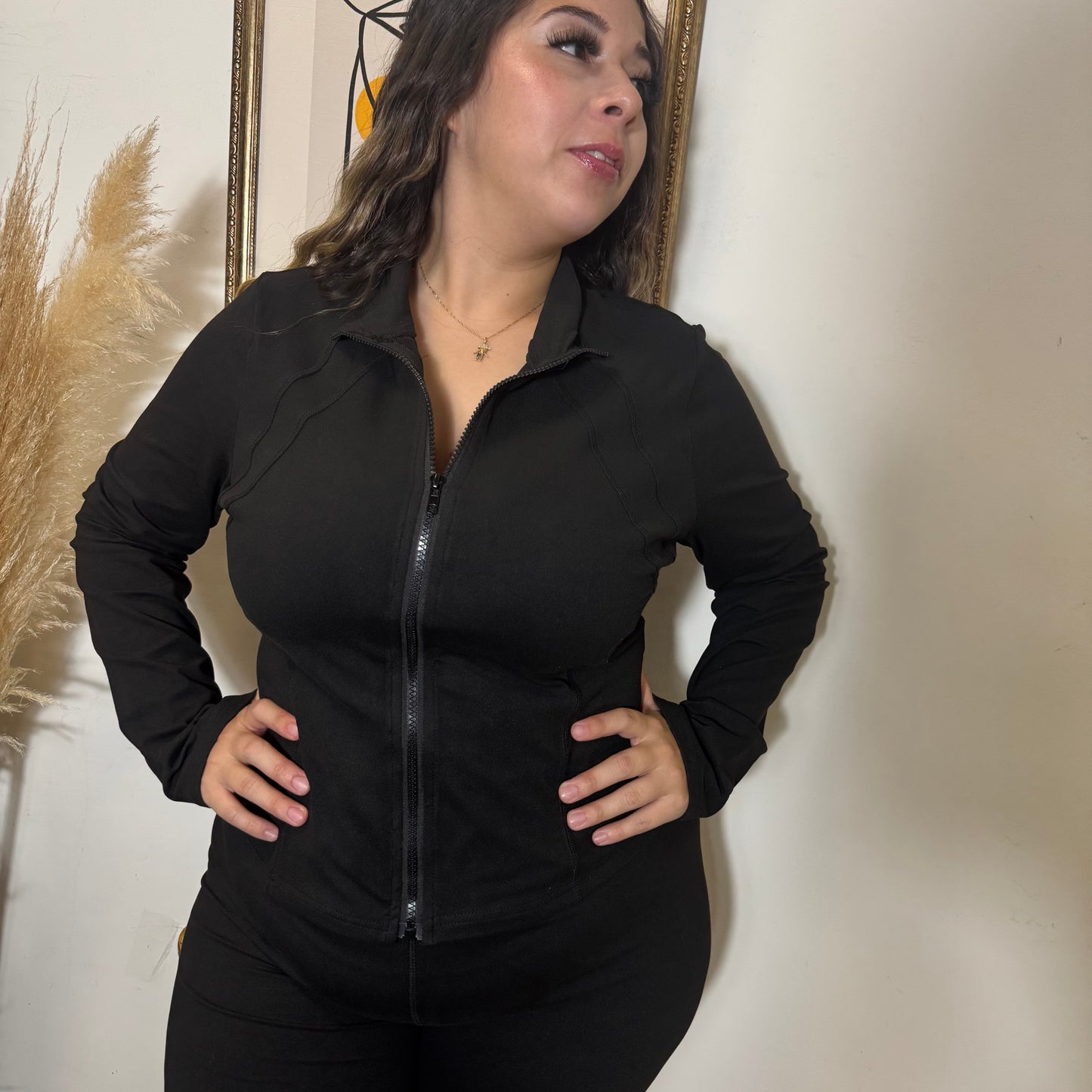 Zip Up Jacket-Black