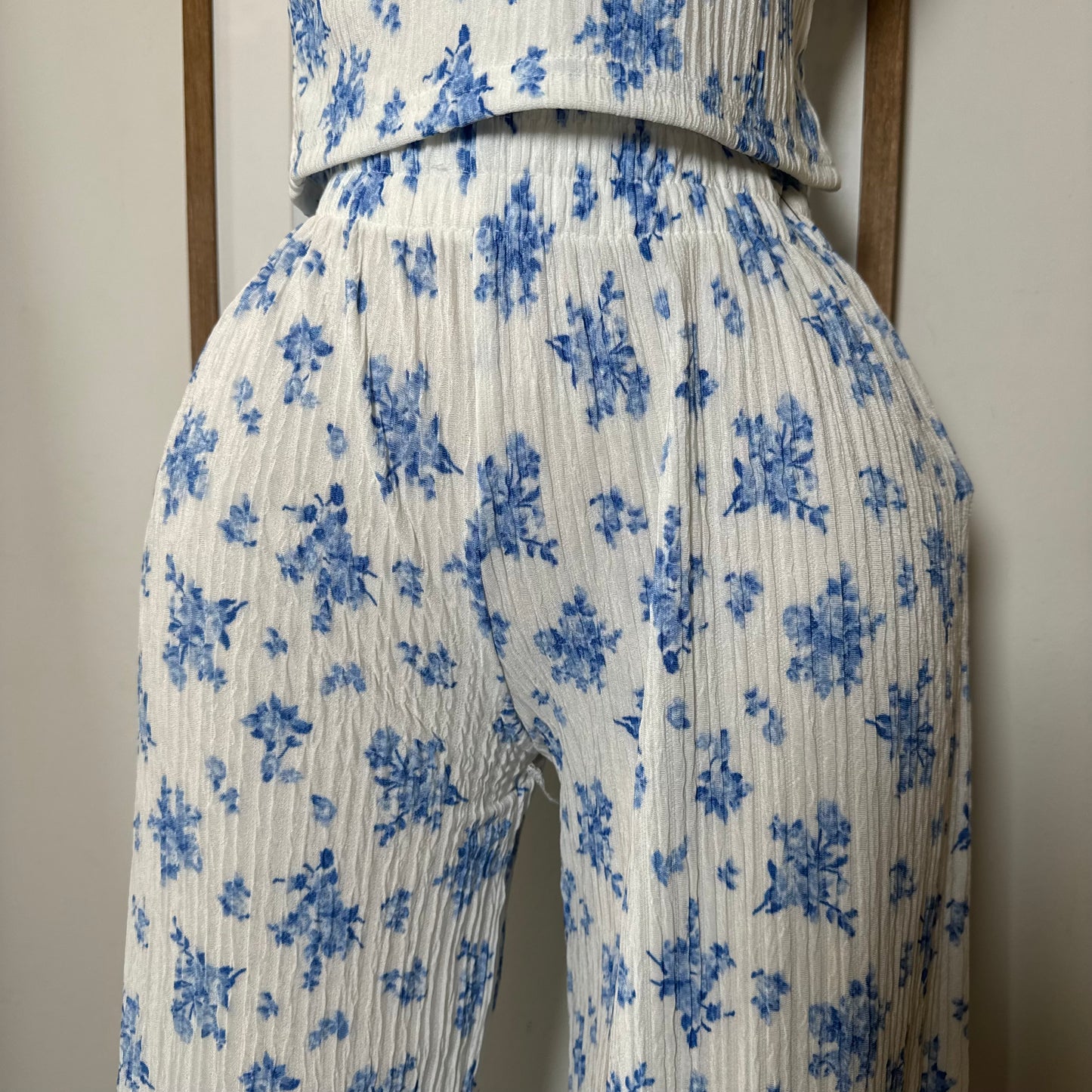 Tamara Two Piece Set-White/Blue