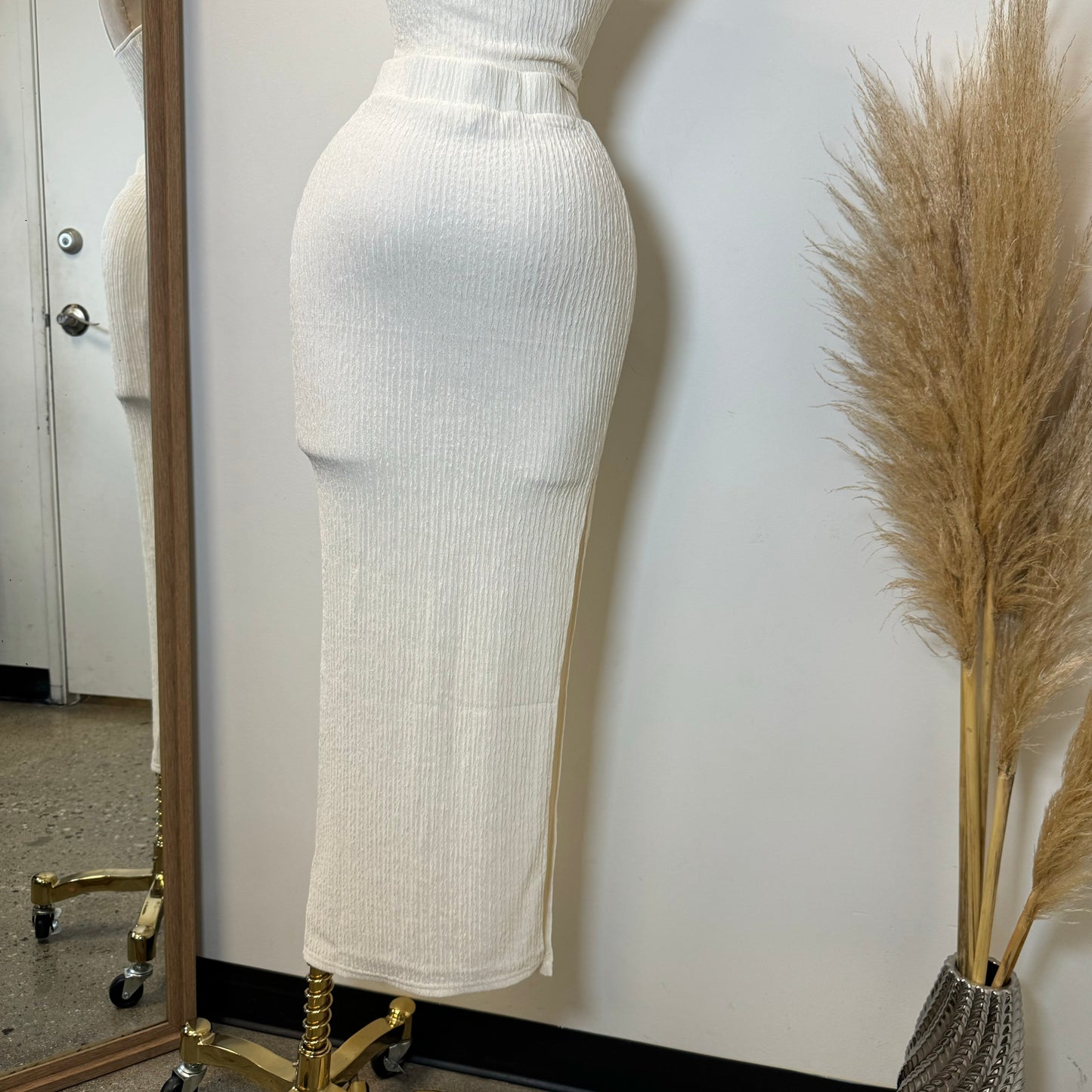 Cancun Corset Skirt Two Piece -White