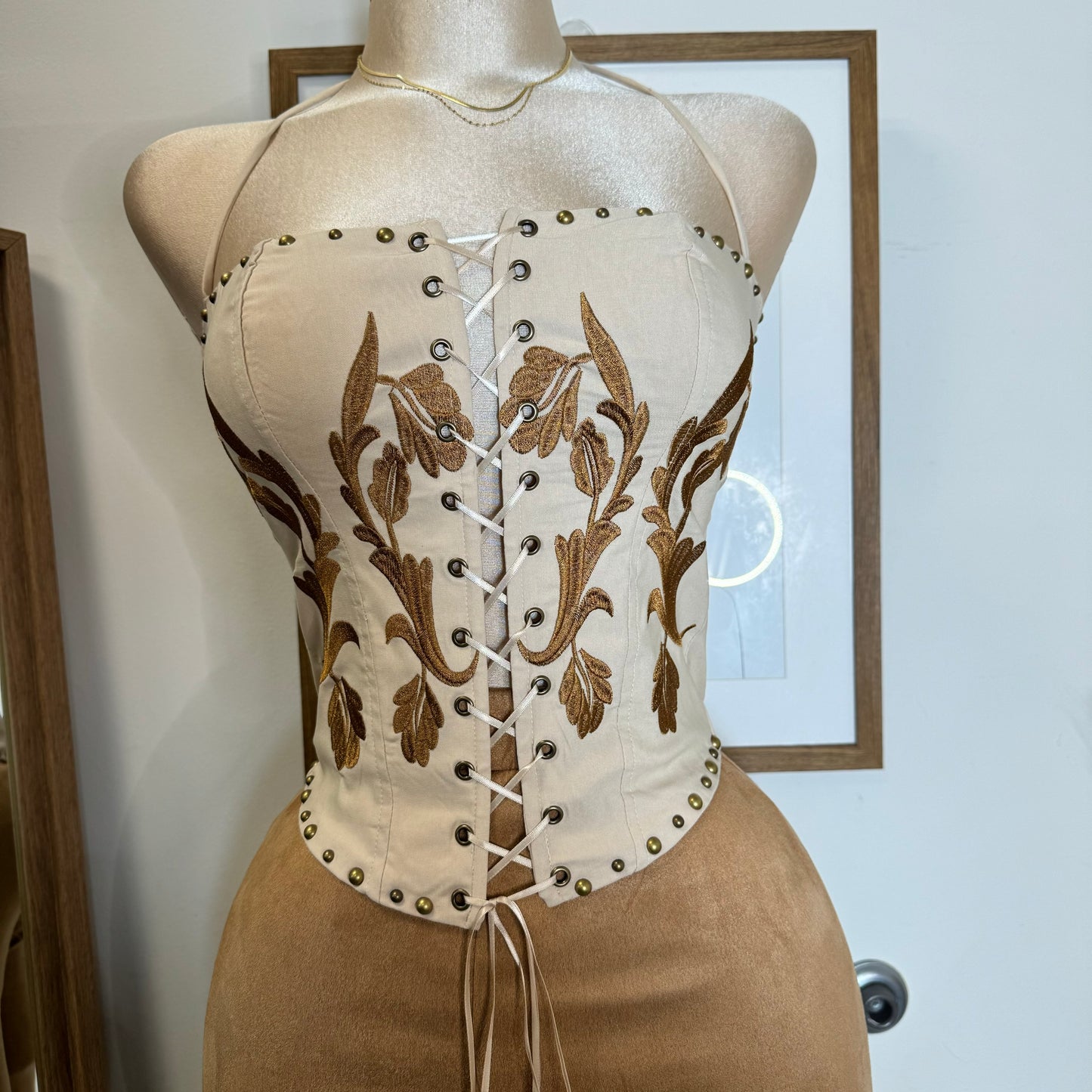 La Nena Corset Top-Cream1