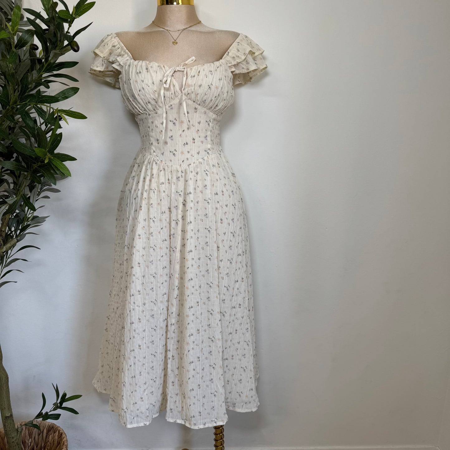 Summer Midi Dress-Butter Cream