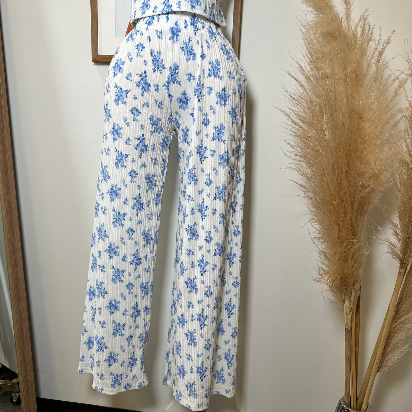 Tamara Two Piece Set-White/Blue