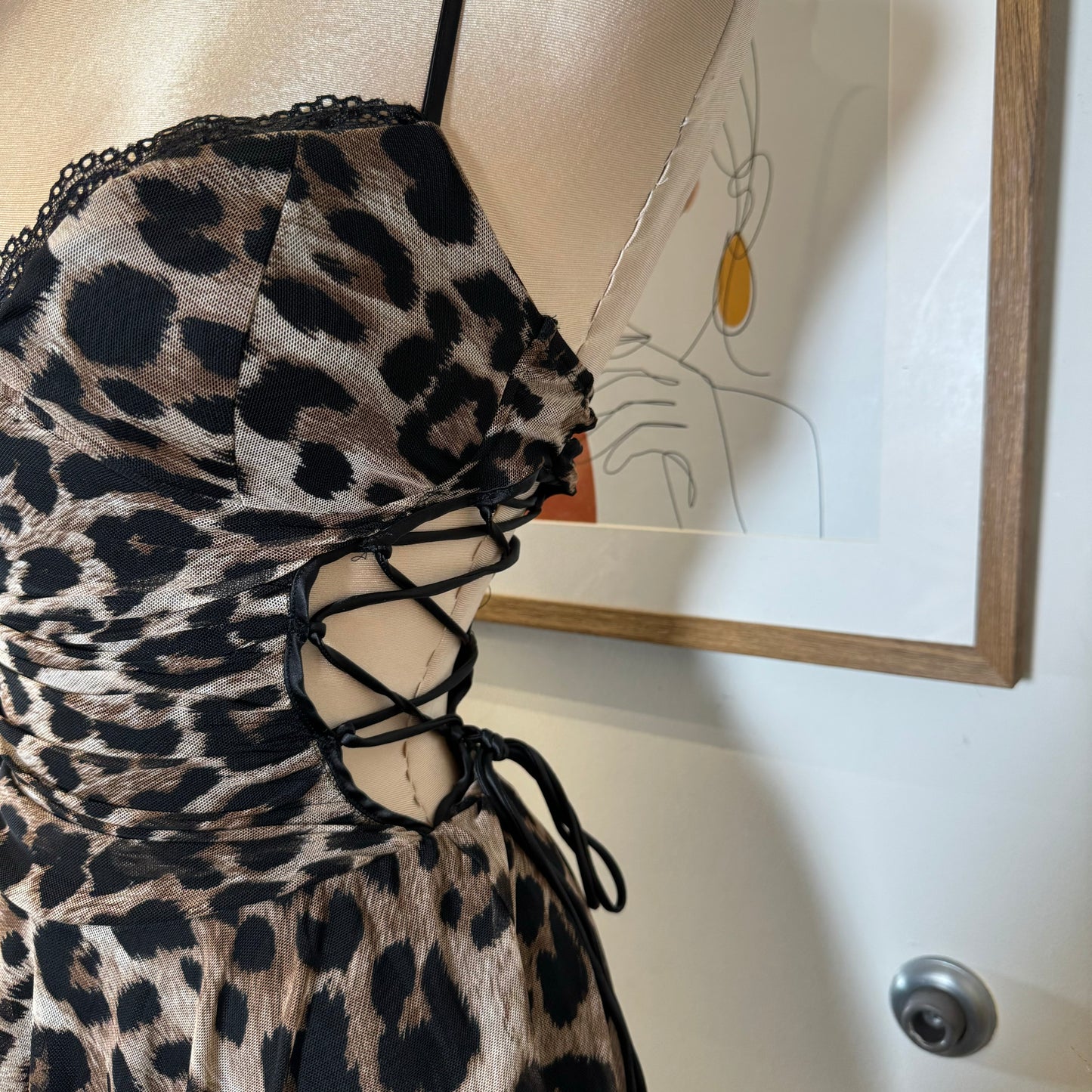 Sexy Animal Mini Dress-Leopard