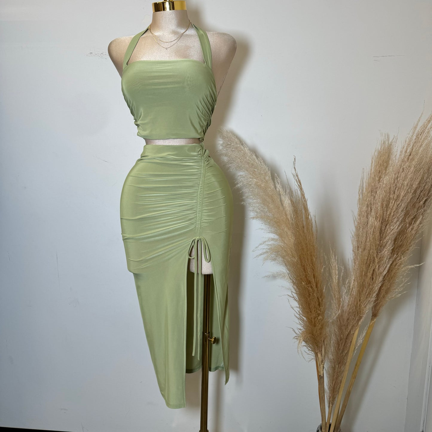 Bambo Skirt Set -Green