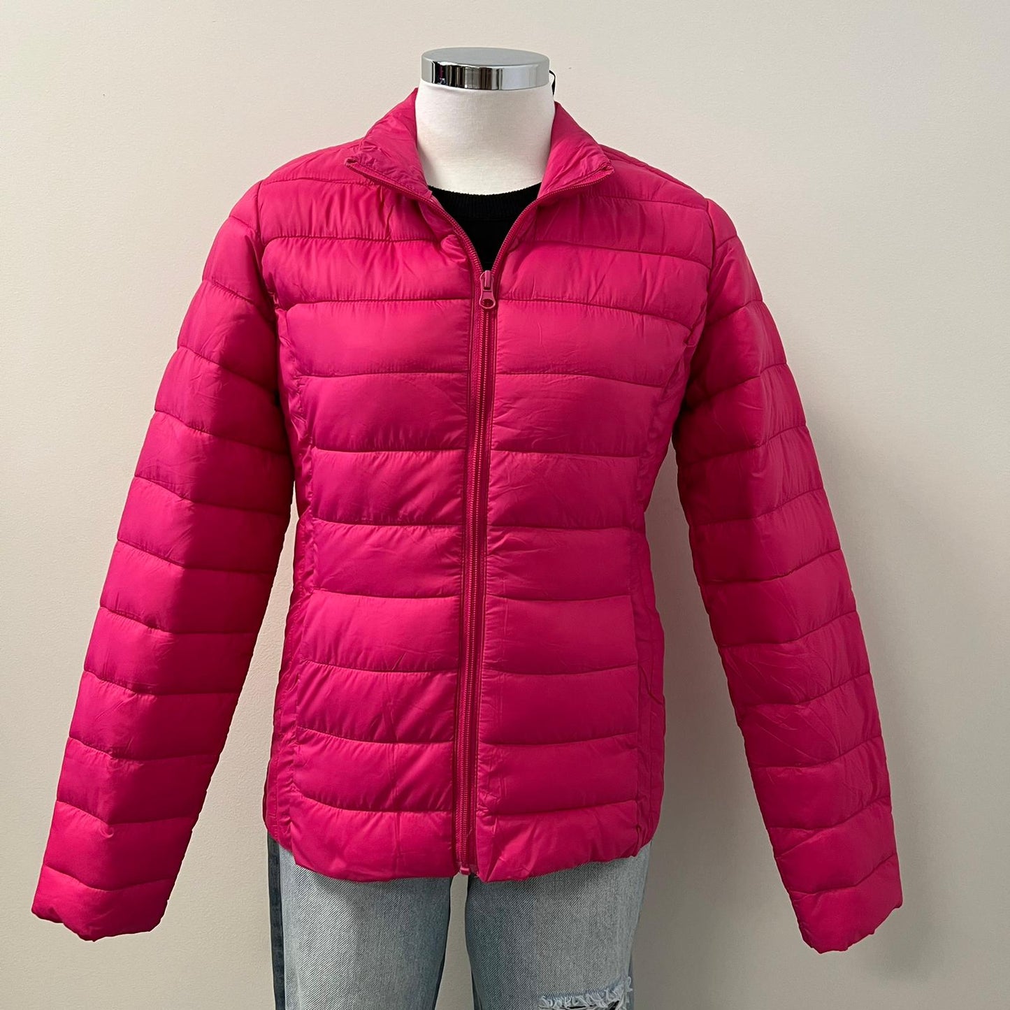 Gina Padded Thermal Zip up Jacket - Hot Pink