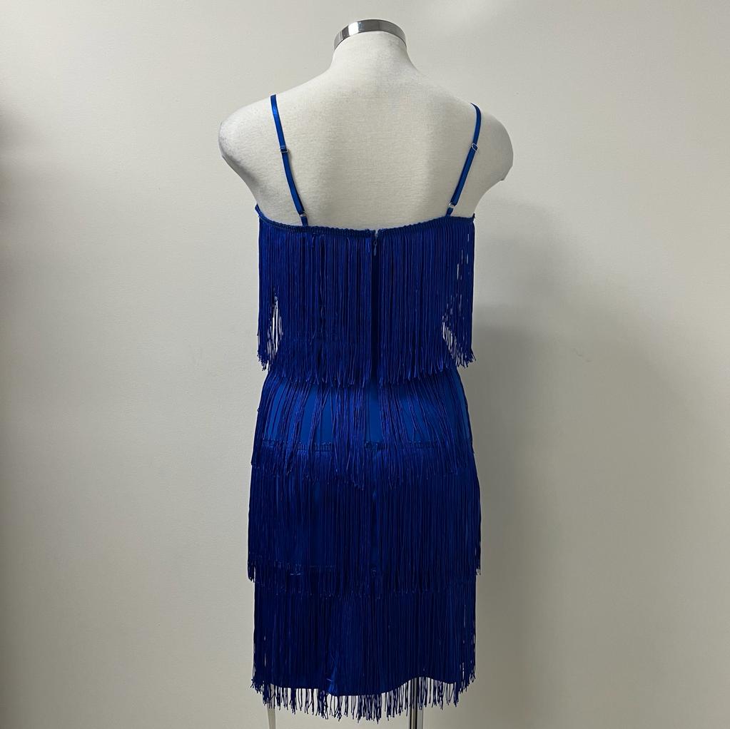 Ruby Fringe Dress -Royal Blue
