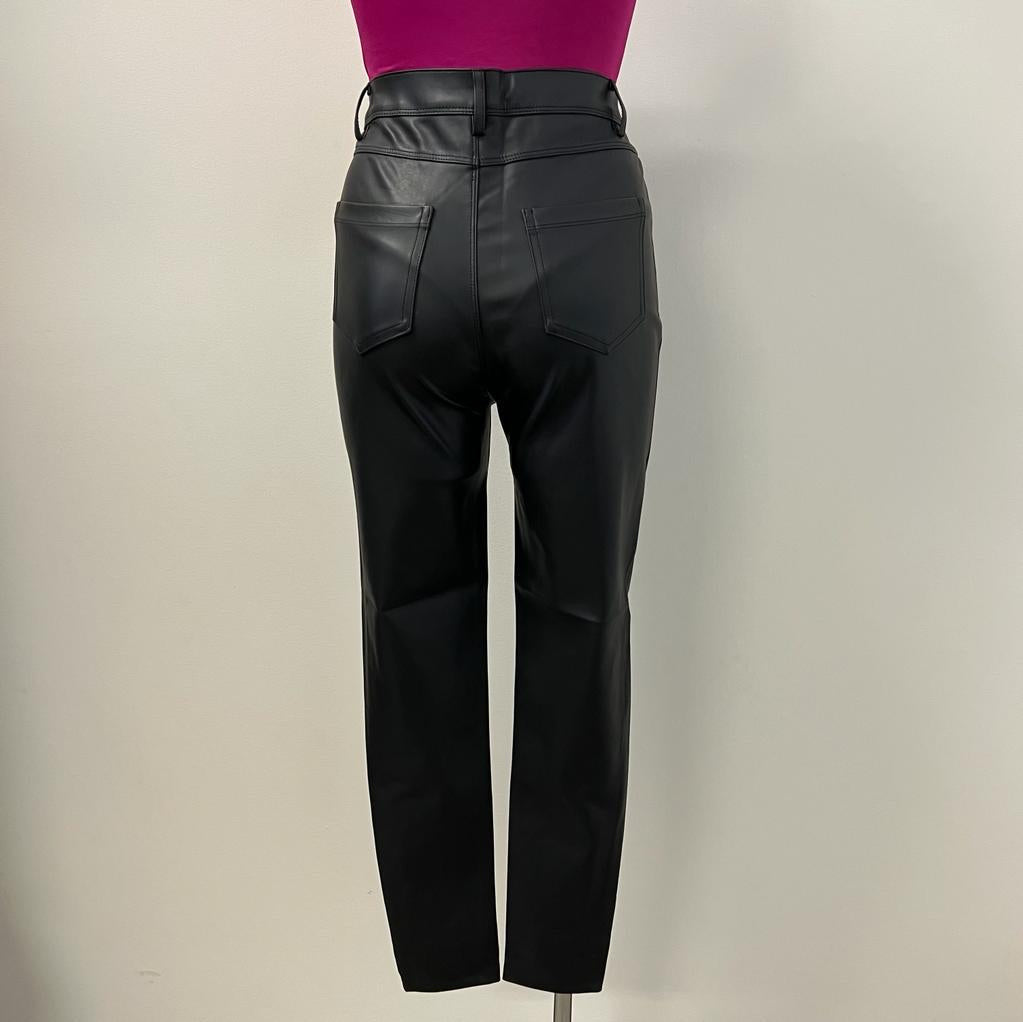 Montse PU Leather Pant-Black