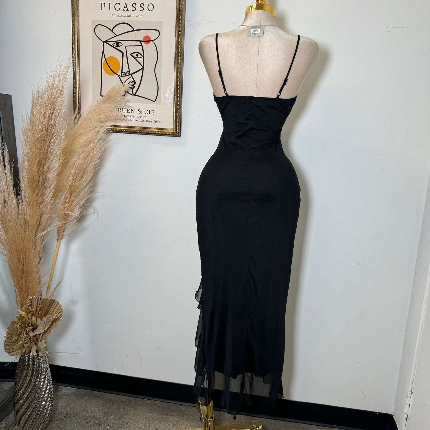 Karil Mesh Dress-Black