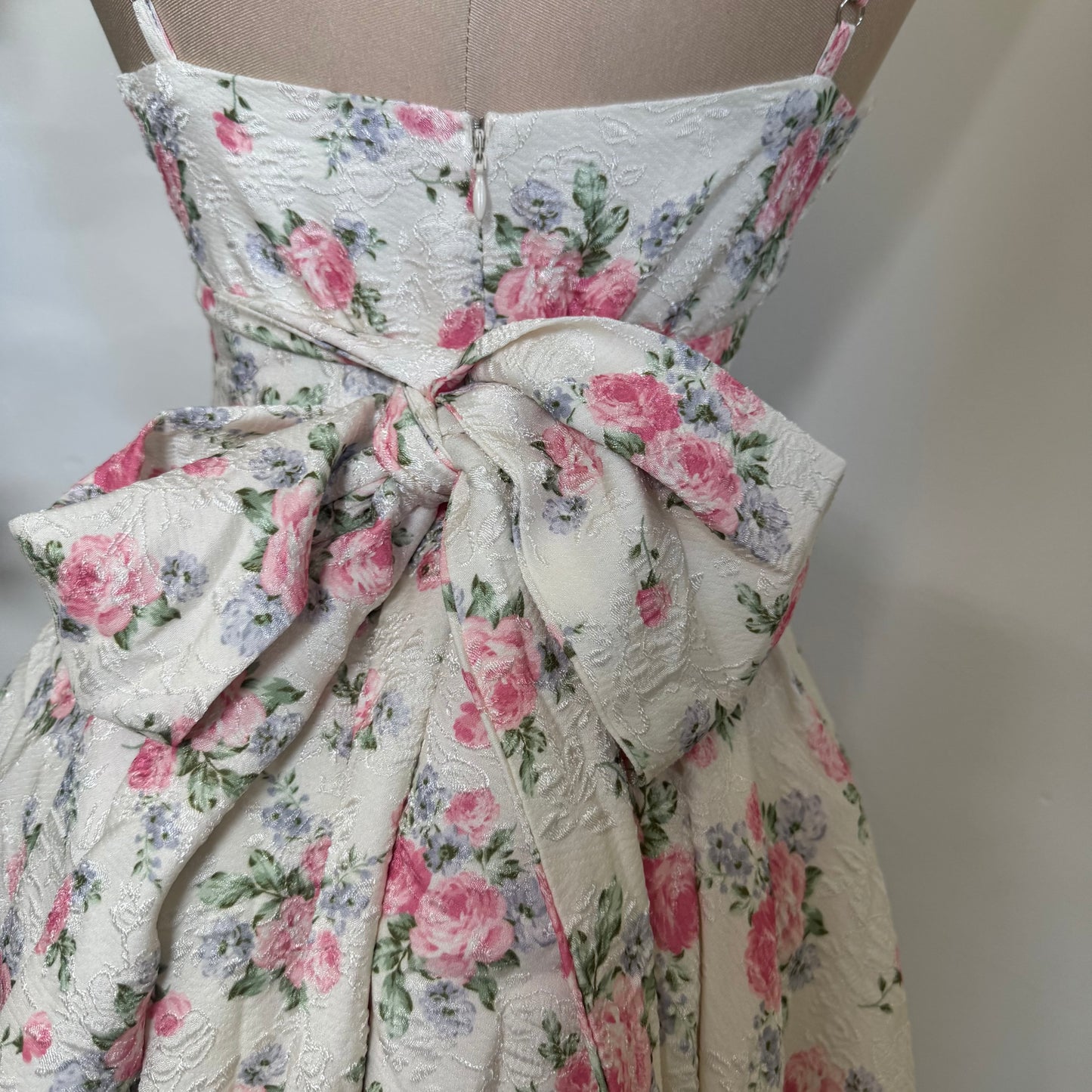 Floral bow Dress-Pink