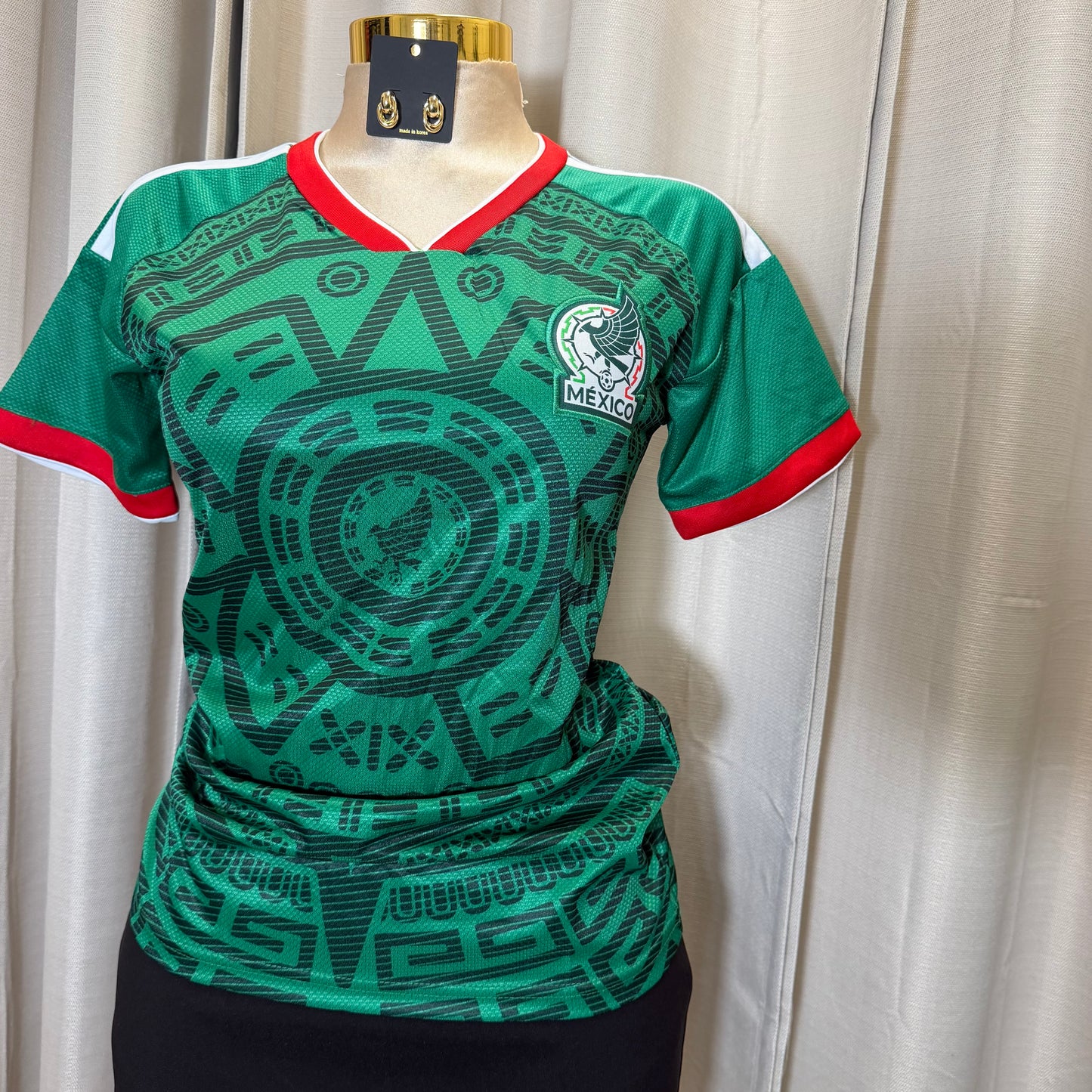 Tu puedes Mexico V neck Jersey women- Green