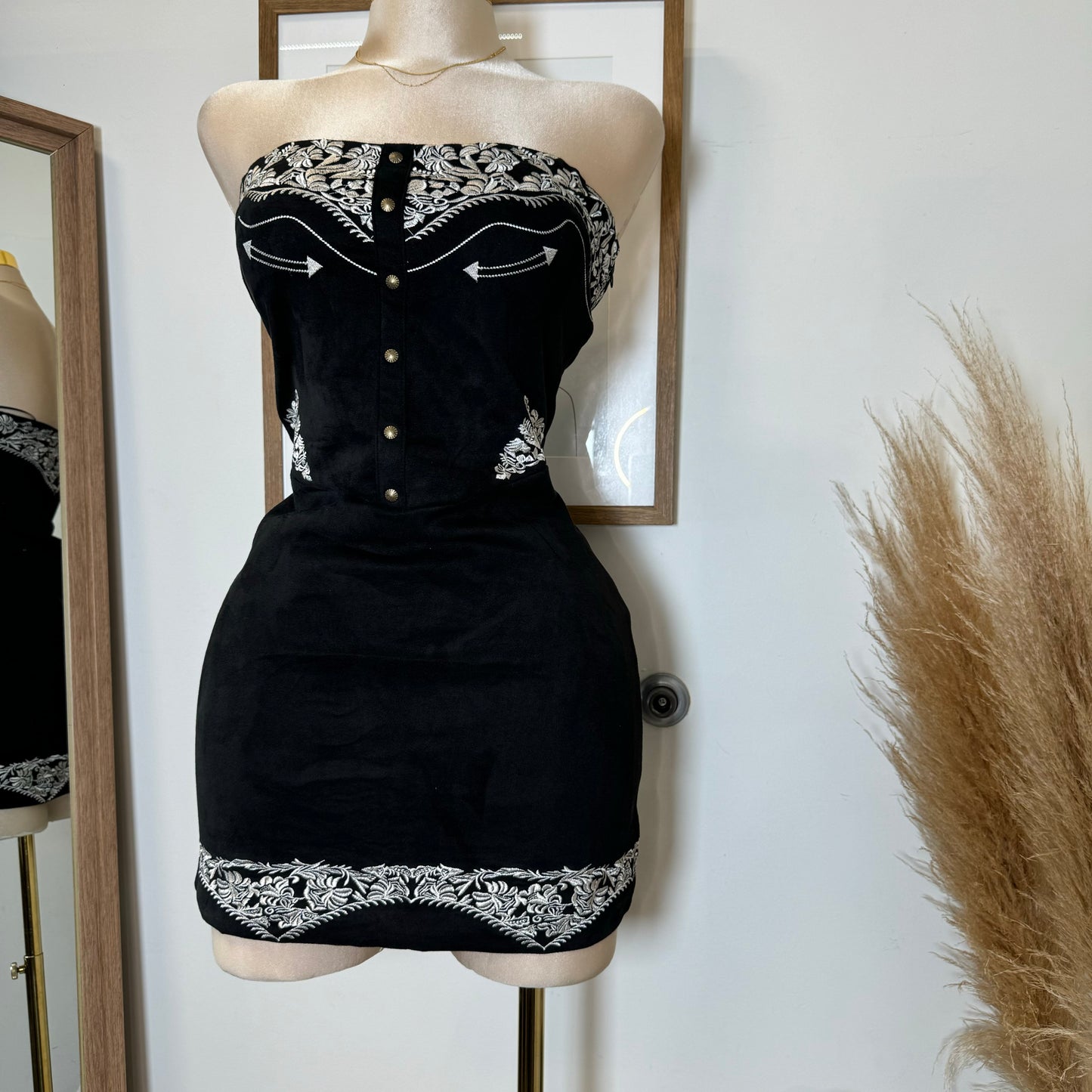 La Bota Suede Dress-Black