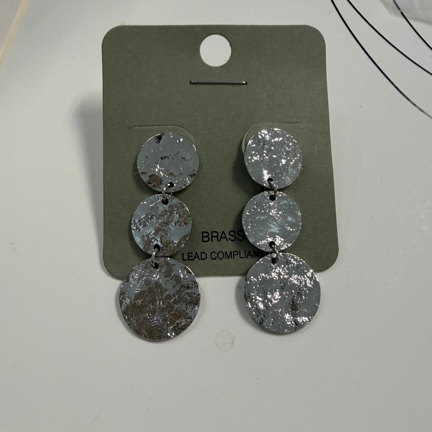 Brass Hammered Triple disc Bro-Silver