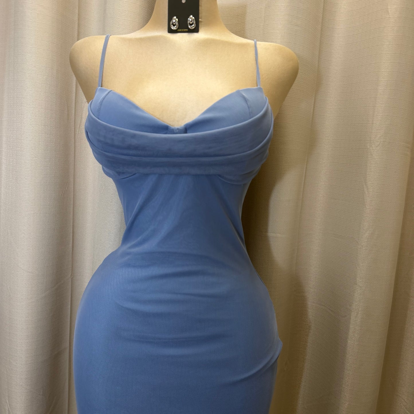 Mismaloya Mesh Dress-Blue