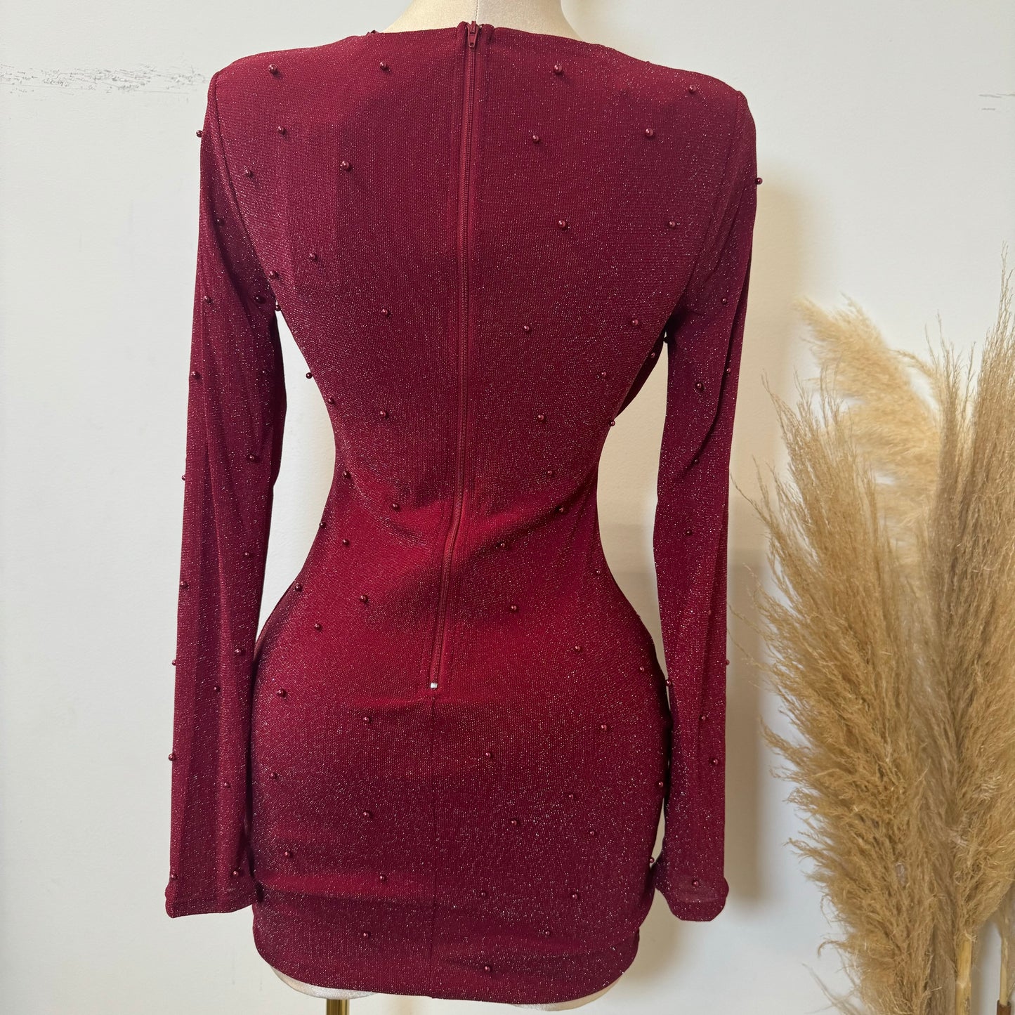 Cherry Lady Dress-Burgundy