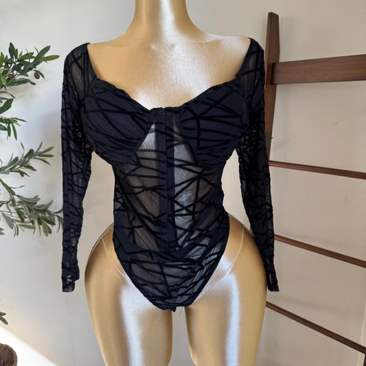 Bodysuit plus size -Black