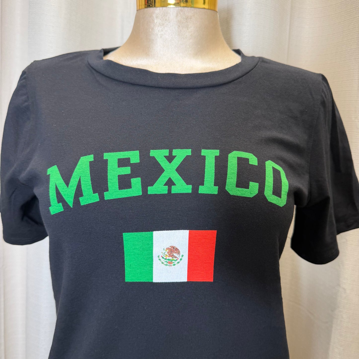 PL-Short Sleeve Mexico Top-Black