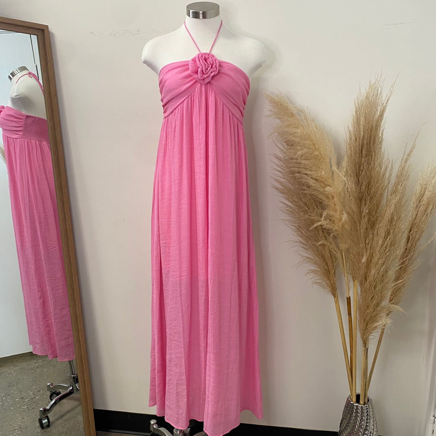 Tulu Maxi Dress-Baby Pink