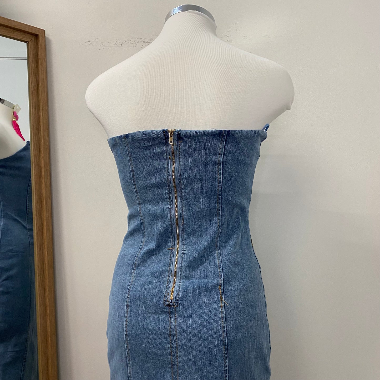 Manda Mid Dress-Denim