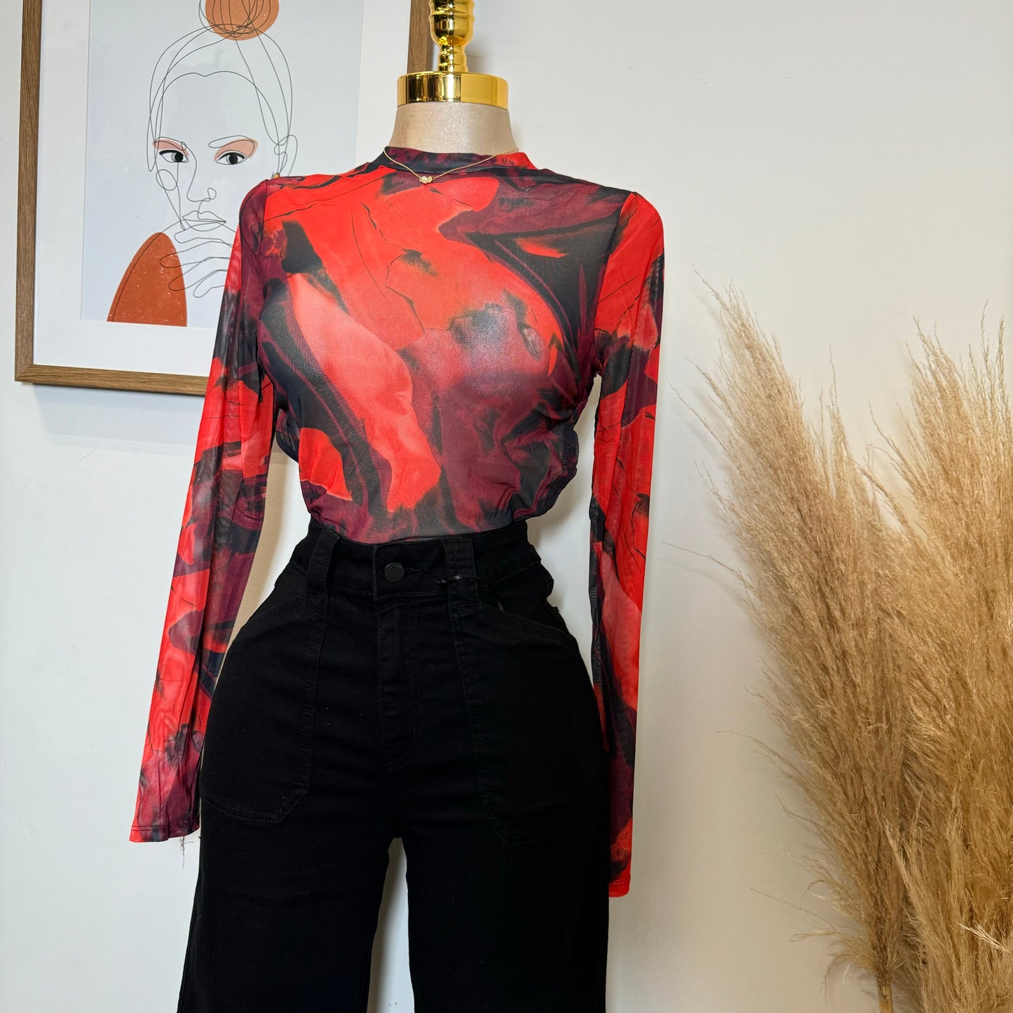 Open Back Bodysuit-Burgundy