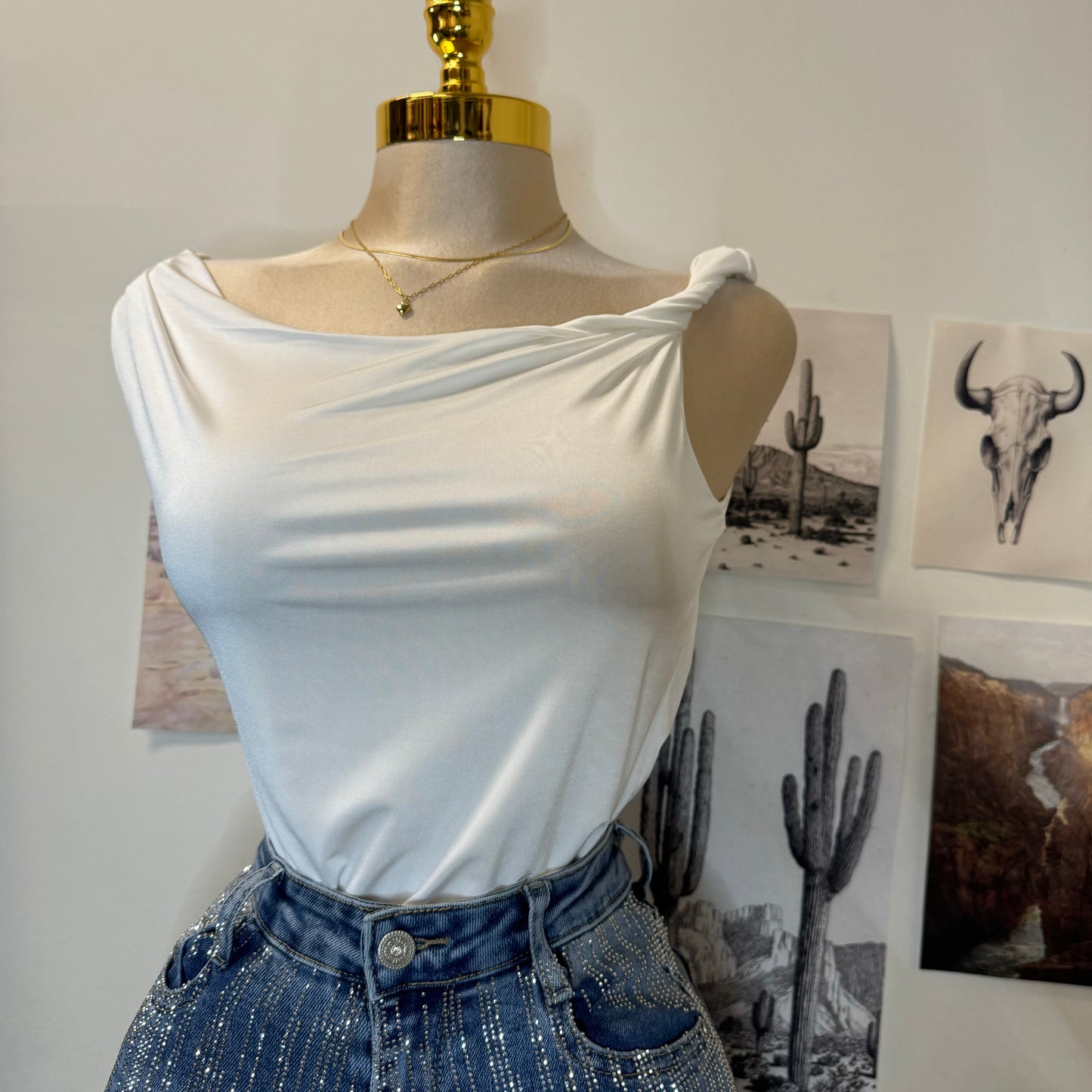 Asymmetrical Top-White