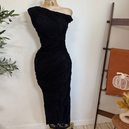 Luxi Lace Dress-Black