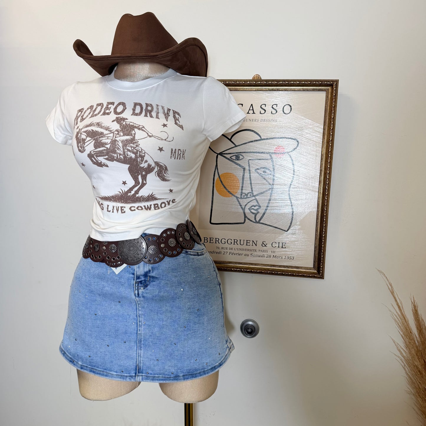Rodeo Drive Baby Tee-Ivory