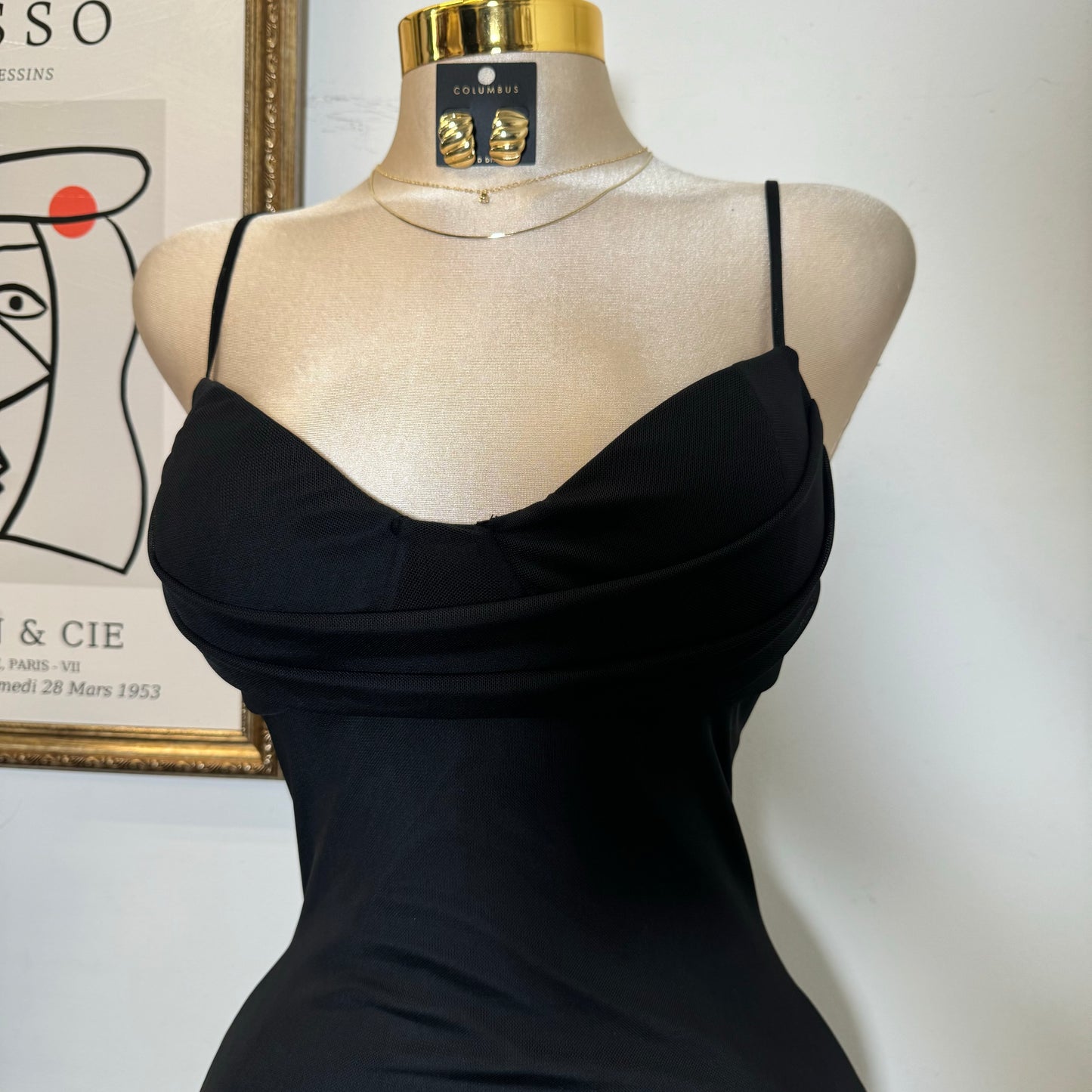 Karil Mesh Dress-Black