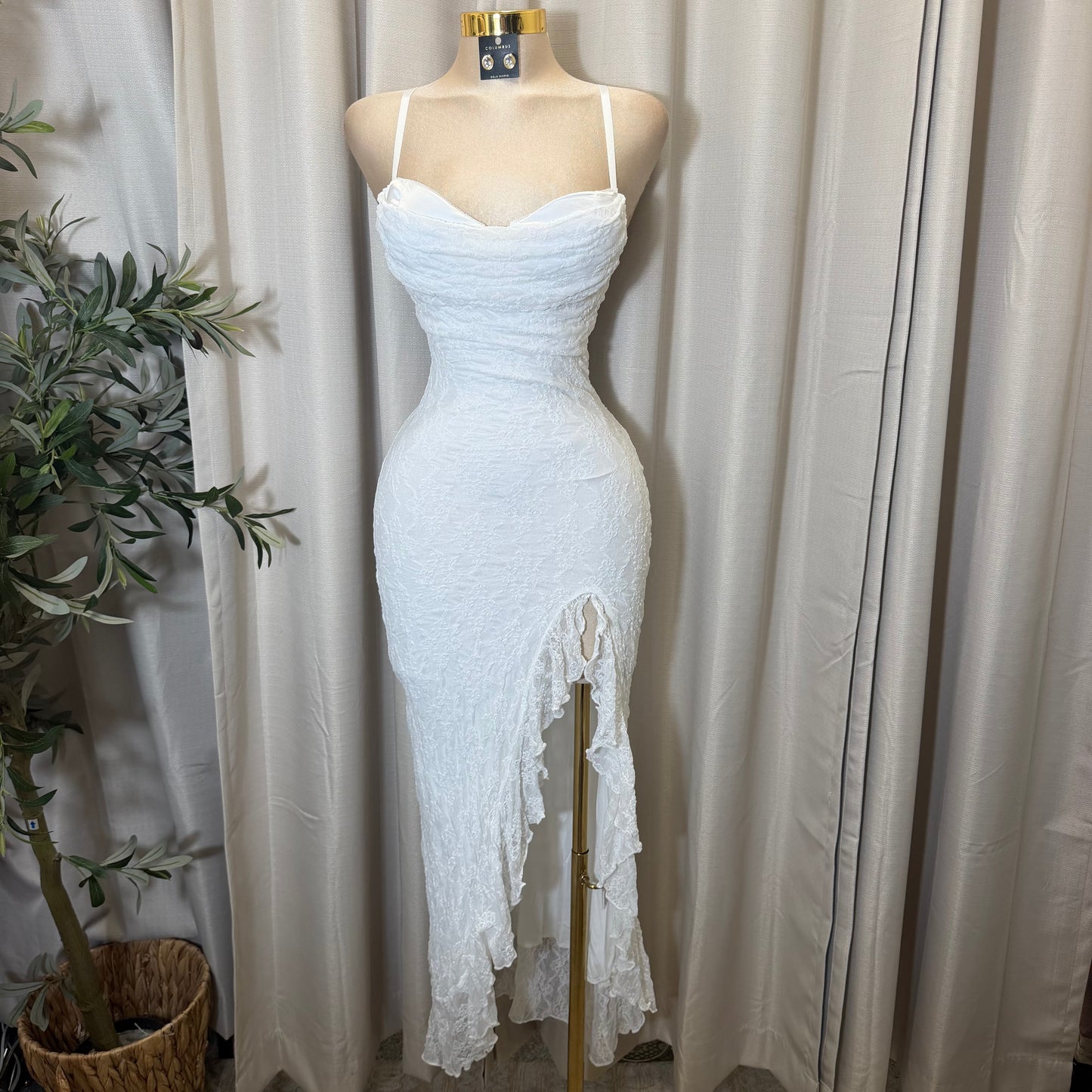 Mismaloya Dress-Lace White