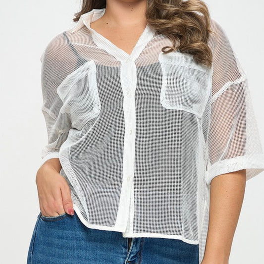 Cover up Top PL-White