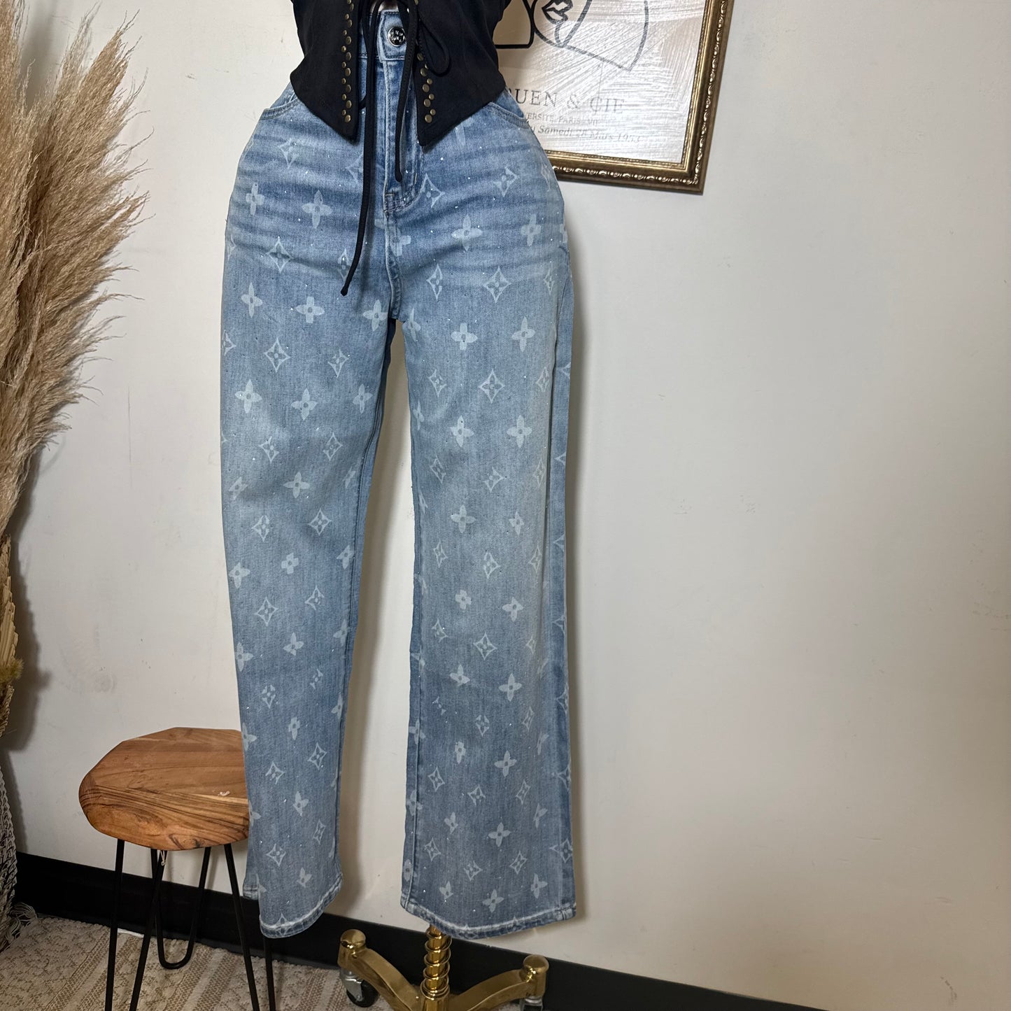 Logo Rhinestpants-Blue