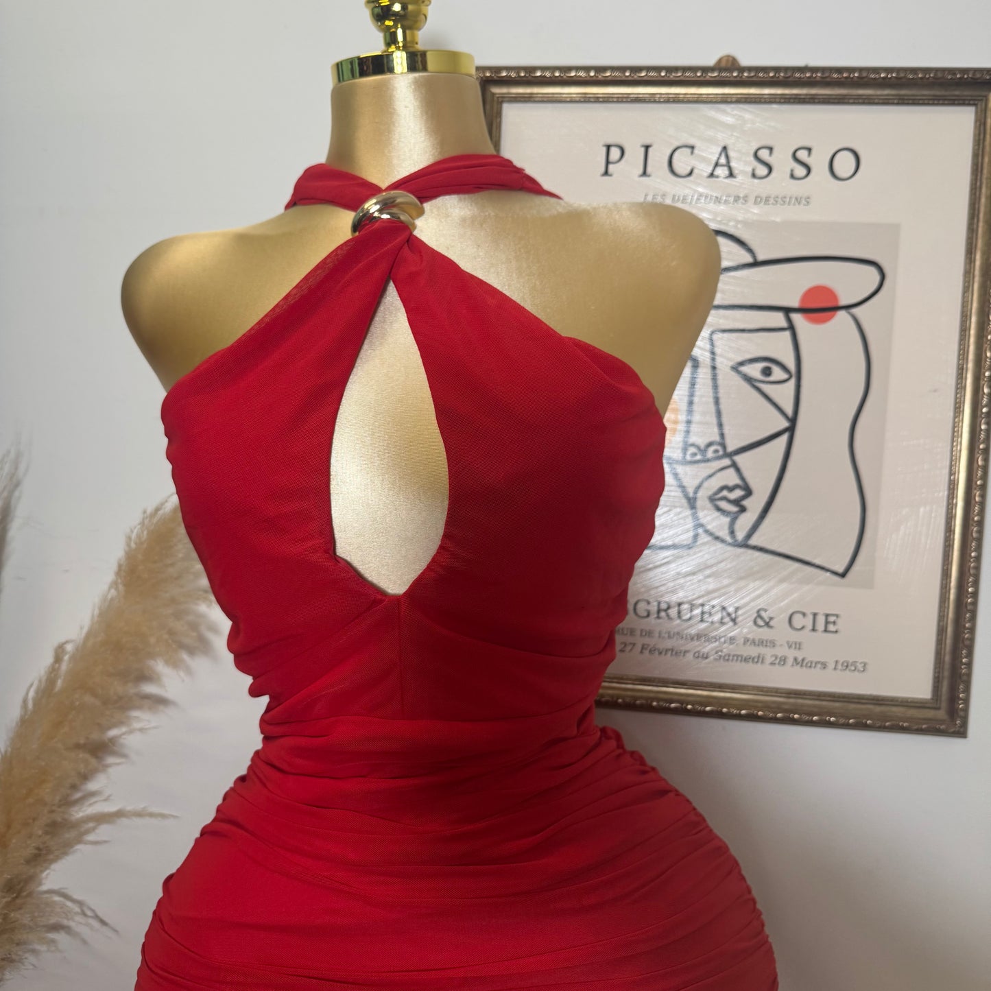 Inara Plus size Dress-Red
